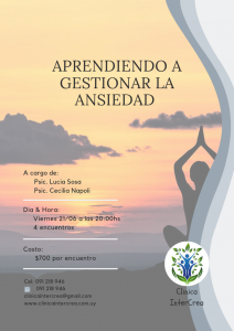 Aprendiendo a Gestionar la Ansiedad @ Clinica InterCrea